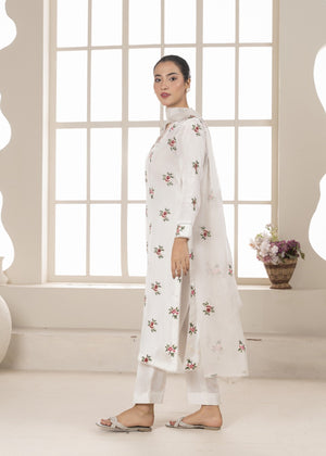 White Kurta Set for Women