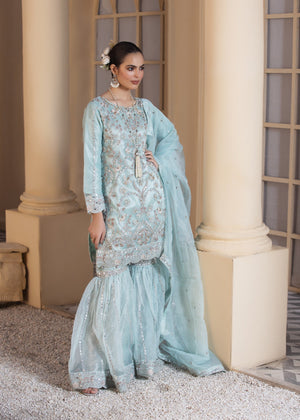 Ice blue Gharara for Women