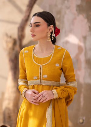 Yellow Anarkali for Women