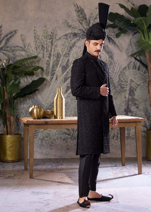 Black Sherwani for Men