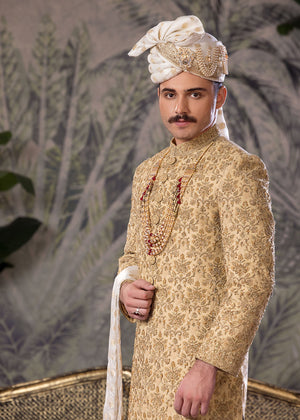 Gold Sherwani for Men
