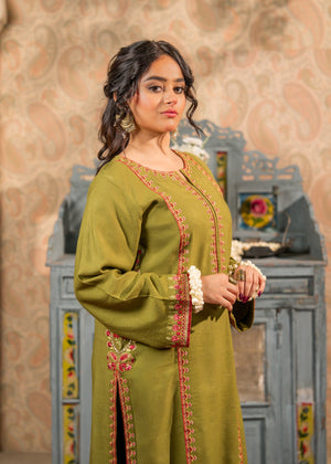 Olive green Kurta Set for Women