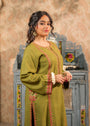 Olive green Kurta Set for Women