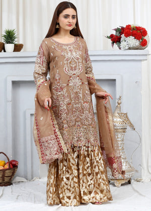 Mocha brown Gharara for Women