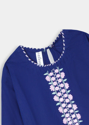 Royal blue Kurta Set for Girl