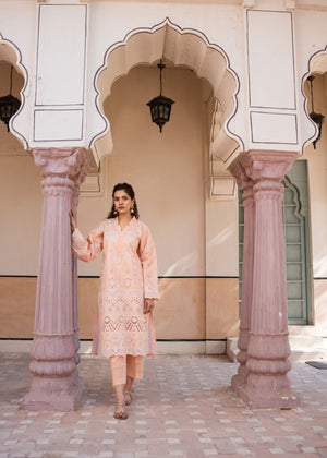 Peach pink Kurta Set for Women