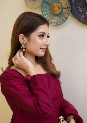 Wine Kurta Set for Women