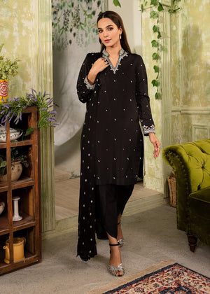 Black Kurta Set for Women