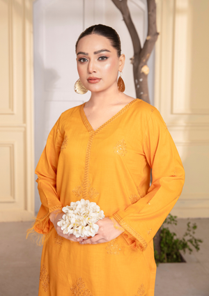 Mustard Kurta Set for Women