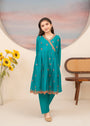 Sea green Angrakha for Girl