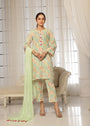 Pistachio green Kurta Set for Women