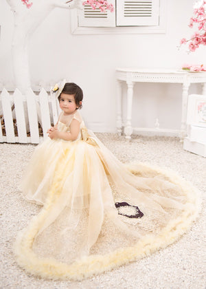 Cream Frock for Girl