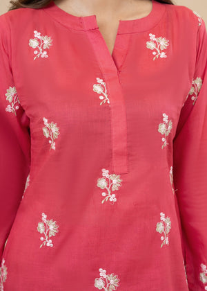Hot pink Kurta Set for Women