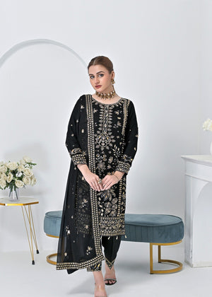 Black Kurta Set for Women