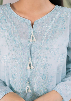 Ice blue Kurta Set for Women