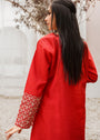 Red Kurta Set for Women
