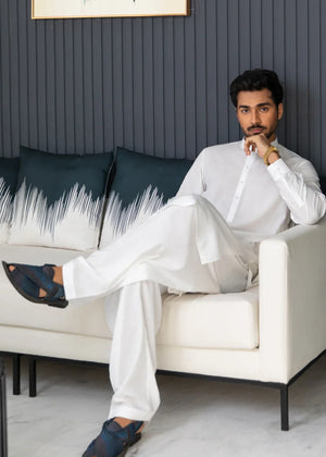 Off-white Shalwar Kameez for Men