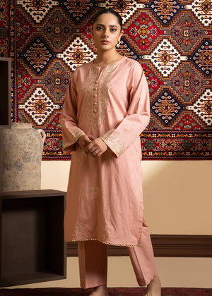 Peach pink Kurta Set for Women