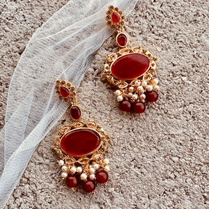 Maroon Jewelry Set for Women
