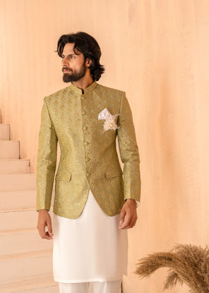 Apple green Prince Coat for Men