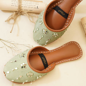 Mint green Khussa for Women