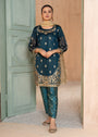 Steel blue Kurta Set for Women