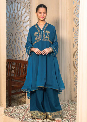 Teal Pishwas for Girl