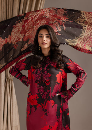 Blood red Unstitched for Women