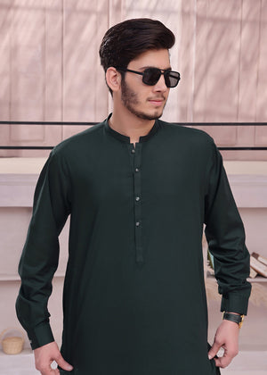 Dark green Waistcoat for Men