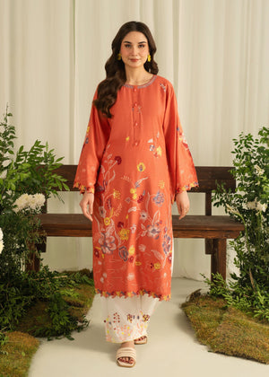 Coral orange Kurta Set for Women