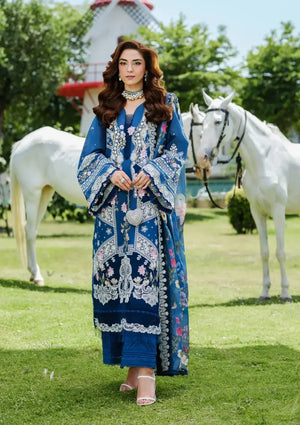 Sapphire blue Unstitched for Women