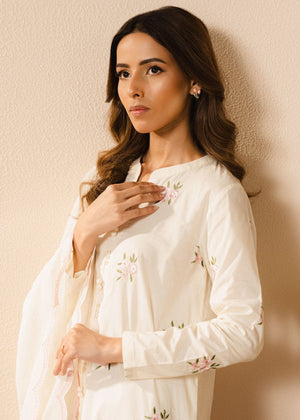 Off-white Kurta Set for Women