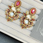 Ruby red Earrings for Women