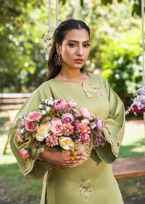 Sage green Kurta Set for Women