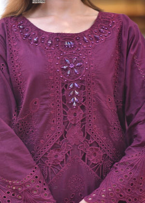 Plum purple Kurta Set for Women