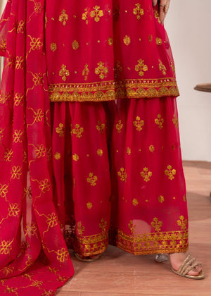 Hot pink Gharara for Women