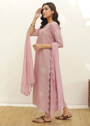 Baby pink Kurta Set for Women