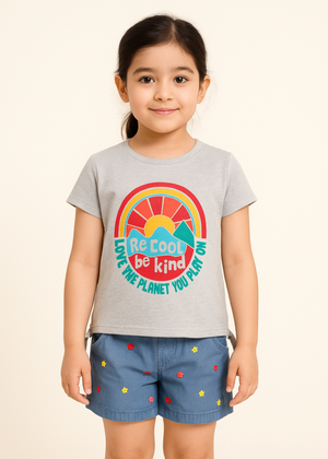 Light grey T Shirt for Girl