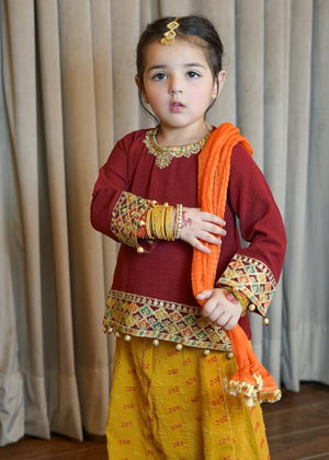 Mari gold Lehenga for Girl