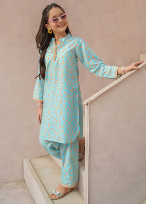 Powder blue Kurta Set for Girl