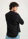 Jet black Casual Shirt for Men