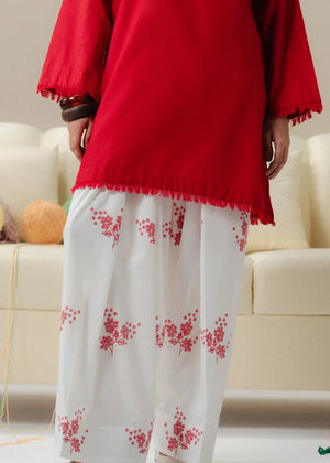 Fire red Kurta Set for Women