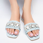 Ice blue Flats for Women