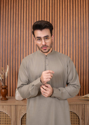 Warm grey Shalwar Kameez for Men