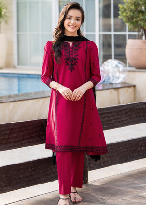 Hot pink Short Frock for Girl