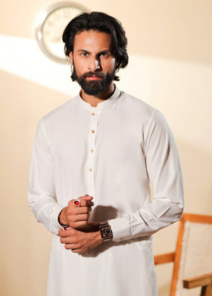 Off-white Shalwar Kameez for Men