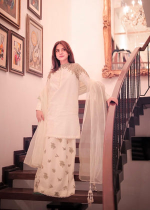 White Kurta Set for Women