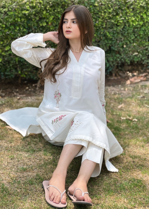 Ivory Kurta Set for Women