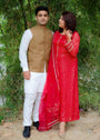 Red Kurta Set for Women