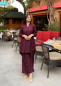 Wine red Co Ord Sets for Women